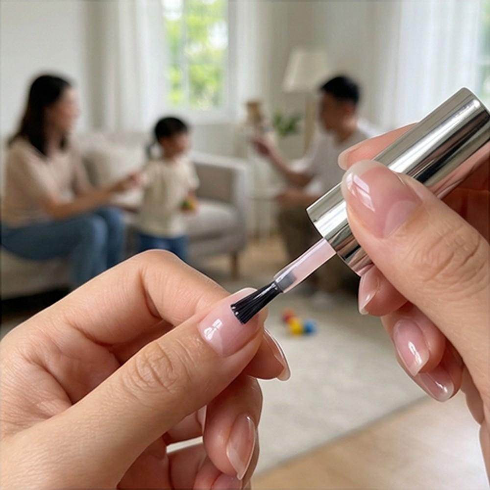 ELL LOUREL New Arrival 3 in 1 Natural Nude Pink Nail Hardener,Quick Dry, Alcohol-Free Formula, Designed to Strengthen and Nourish Thin and Soft Nails, Perfect Gift for Various Holidays, Nail Strengthener to Get Hard Nail Shield. Nail Care Solution