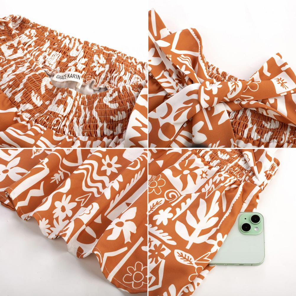 【New Arrival】Grace Karin vacation pants  Bohemian loose resort trousers in a trendy comfortable fabric SpringStatements