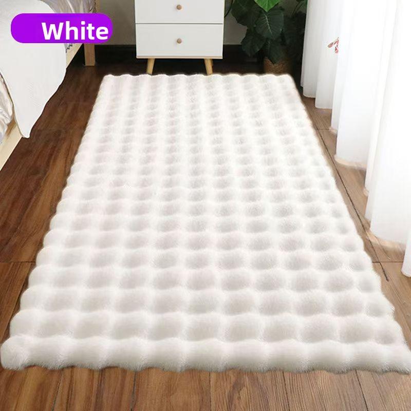 1pc Modern Home Comfortable Soft Bubble Velvet Carpet, Durable Wear-Resistant, Suitable for Bedroom Living Room Study Bedside Multi-Scene Mat, Soft Area Rug