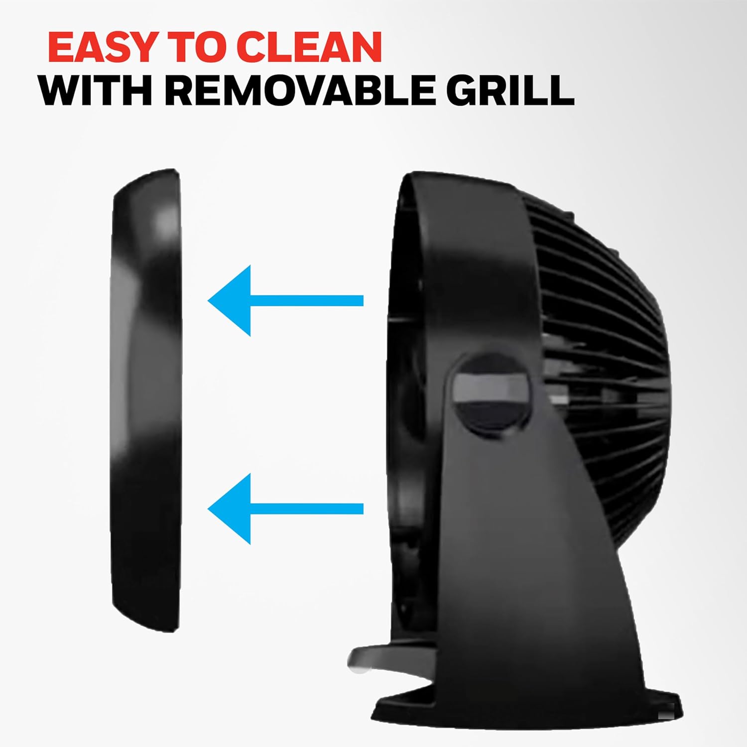Small Tabletop Fan with 3-Speed Operation, Adjustable Rotatable Head - Quiet, Compact Black Cooling Fan for Home or Office Desk, Desk Cooling Fan