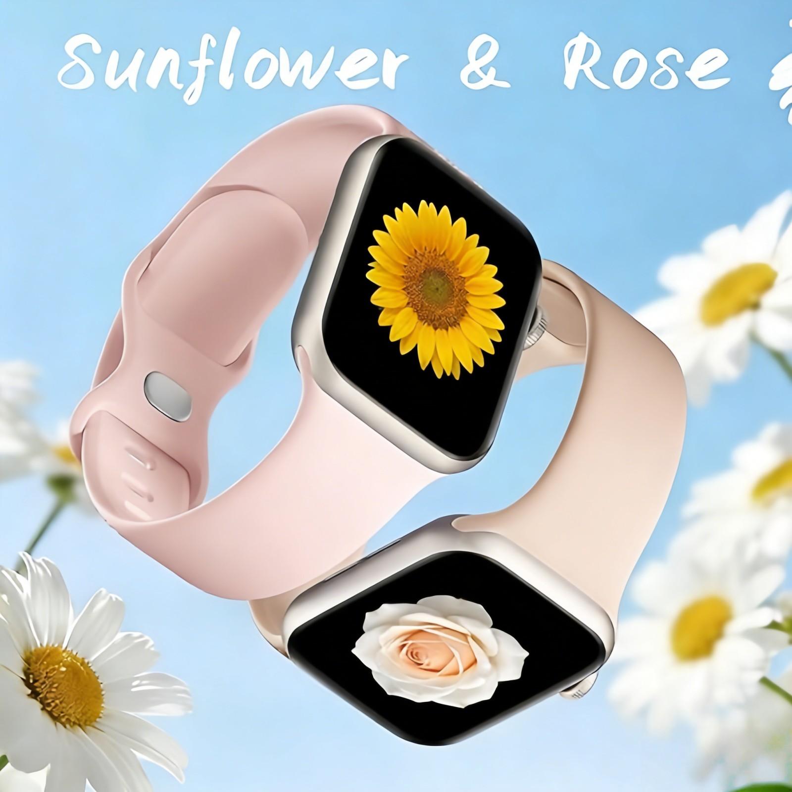 3 Pack Sport Silicone Band for Apple Watch, Soft Waterproof Wristband, Replacement Strap for 40mm-49mm, Series 9-1 Se Ultra