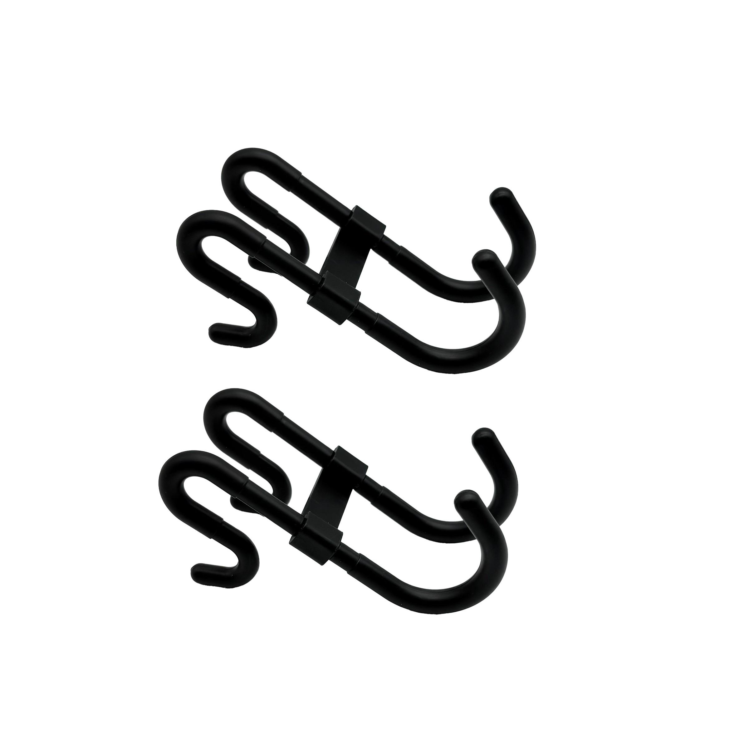 2-Piece Door Shower Plastic Hooks Set, Multi-Functional Heavy-Duty Hooks for Clothes Coats Towels Kitchen Home Bathroom Hanging Tools