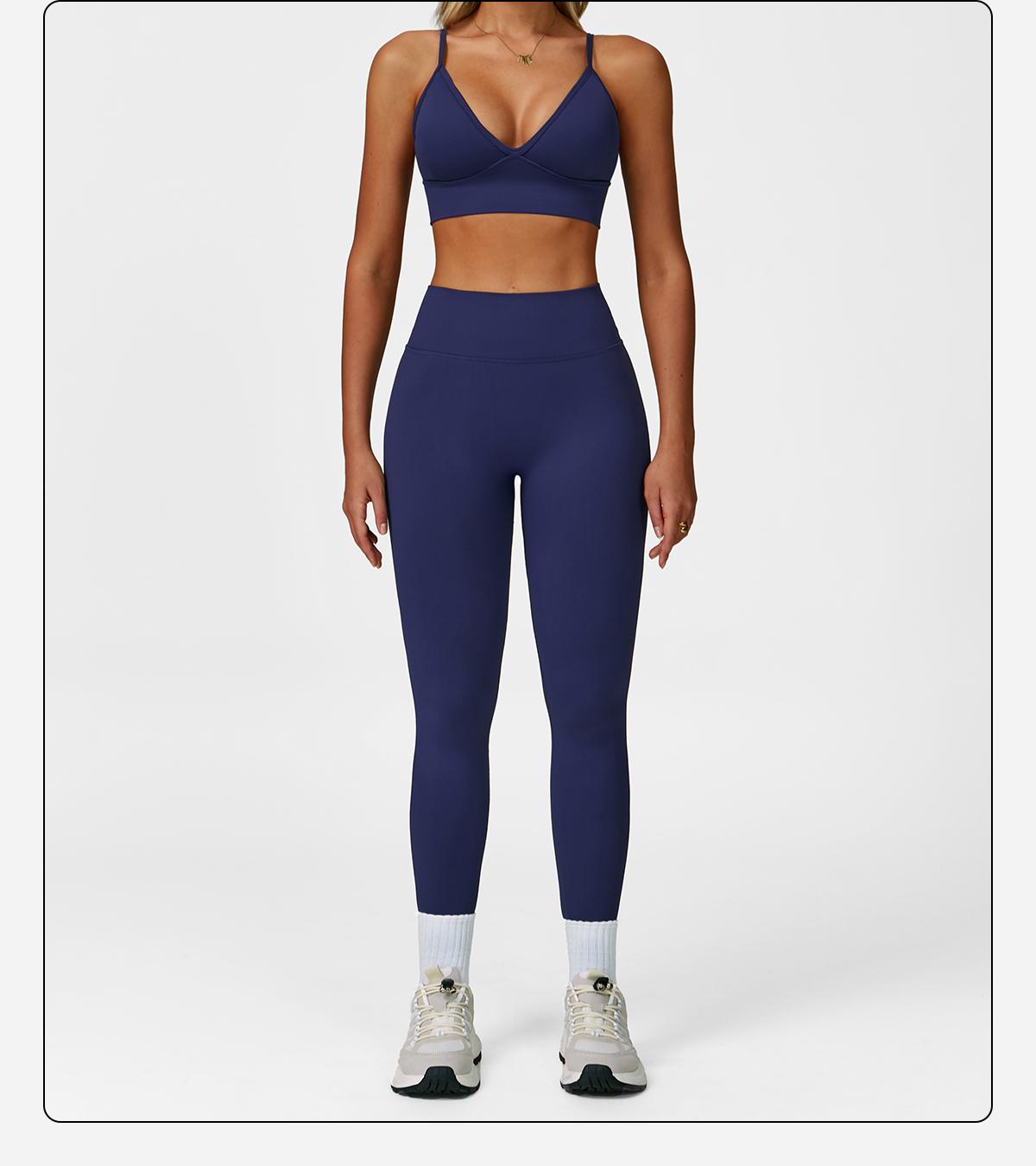 MFVIM Women's Christmas Fitness Set 2-Piece Seamless Skin-Exposed Backless Vest Sports Bra & High-Waist Cycling Shorts Yoga Pants Comfortable Sportswear for Yoga Running & Casual Wear Christmas Gifts SpringStatements