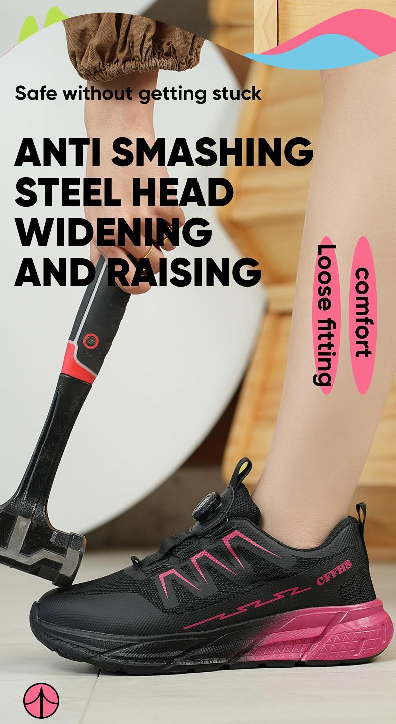 Women's Work Shoes Stylish Breathable Safety Anti-Smash Anti-Puncture Labor Protection Shoes Size 7-12 Women's Work Shoes Stylish Breathable Safety Anti-Smash Anti-Puncture Labor Protection Shoes Size 7-12