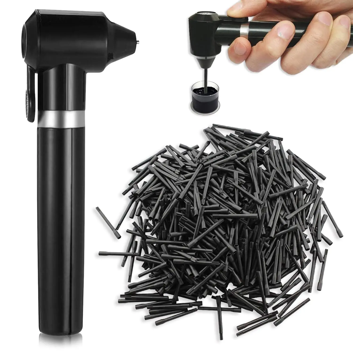 Electric Ink Pigment Mixer Machine Set - 100 Mixing Sticks Included, Tattoo & Permanent Makeup Eyebrow Microblading Supplies Agitator, Tattoo Supplies
