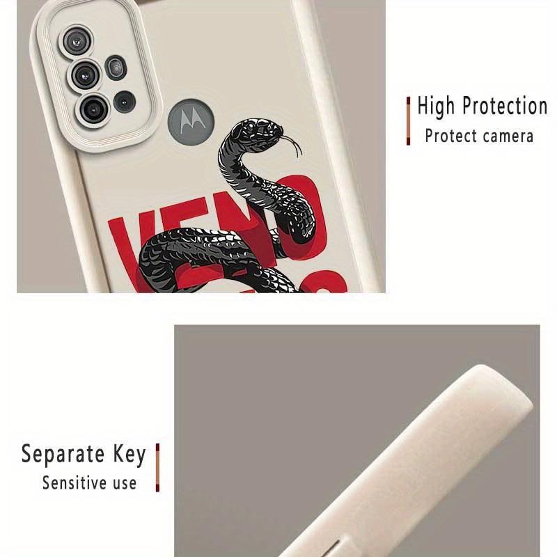 1 Piece Scarlet Python G10 Silicone Shockproof Cover For Moto G10 - Ideal For Entertainment