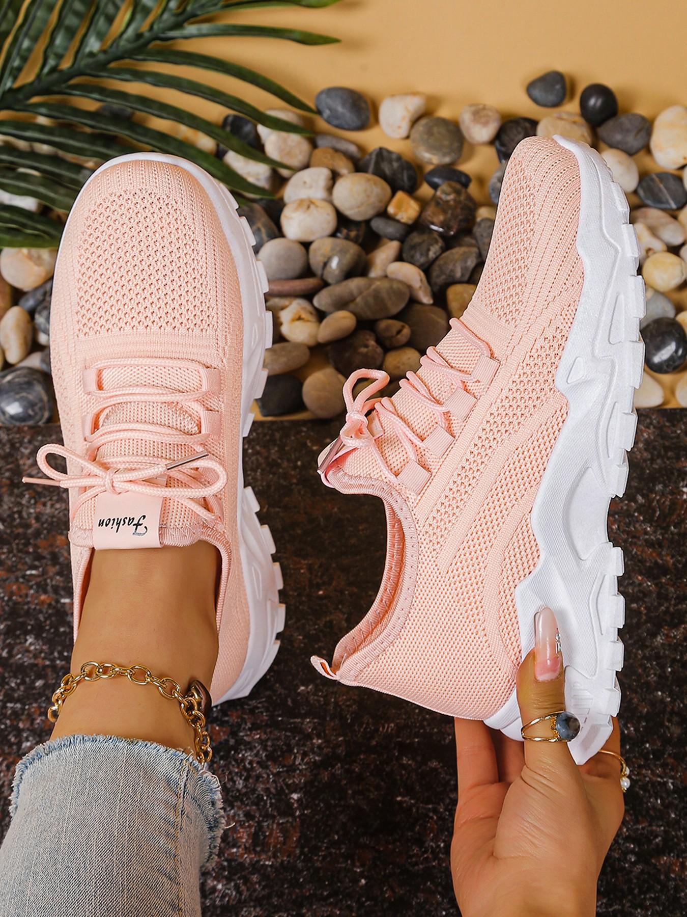 Comfortable Large size Women's white shoes  summer mesh lace sneakers, low-top Breathable running shoes | travel and vacation leisure