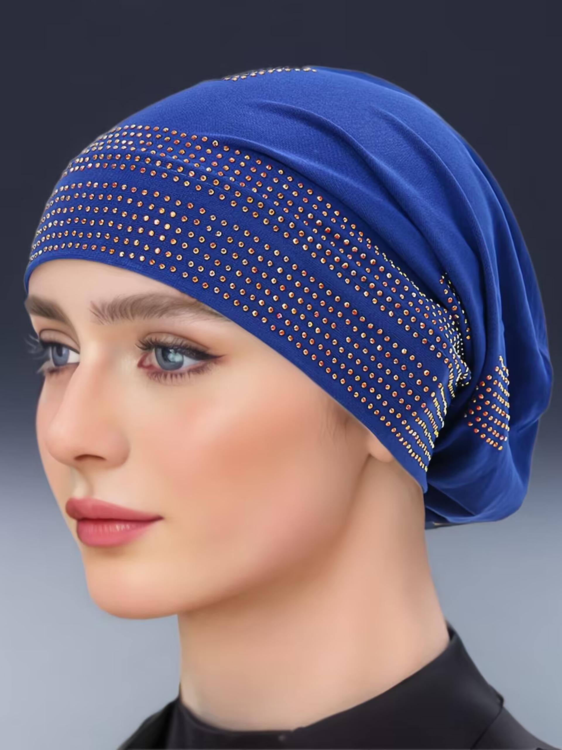 Women's Solid Color Hijab Balaclava, Breathable & Comfortable, Loose-Fit Turban Cap, Ideal for Sports, Yoga, Fitness, Fashion