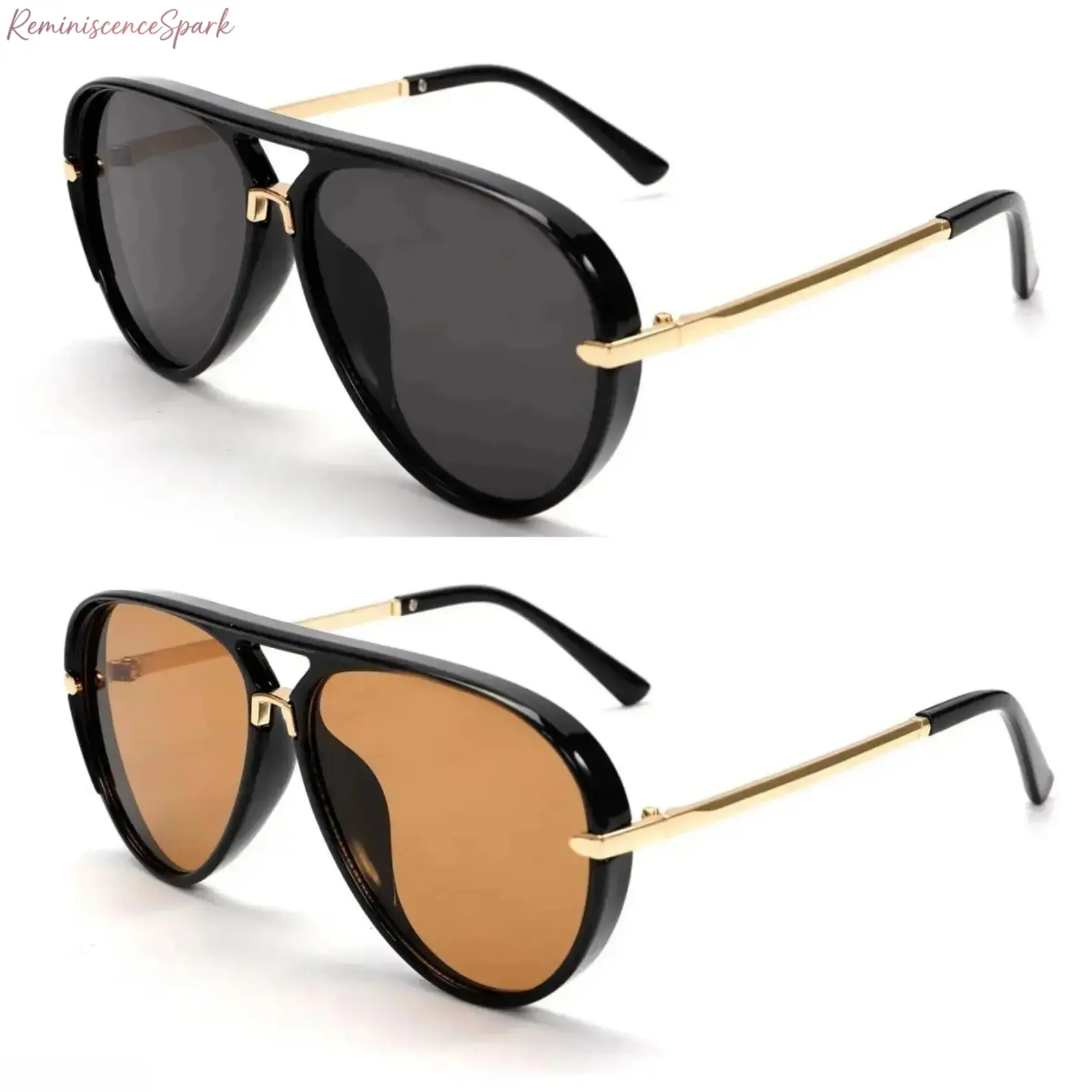 Women's Retro Aviator Sunglasses - Trend Gradient Lens Fashion Eyewear, Beachwear Accessory, Daily Casual Outdoor Sports Eyewear for Summer Aesthetic Viral Street Style