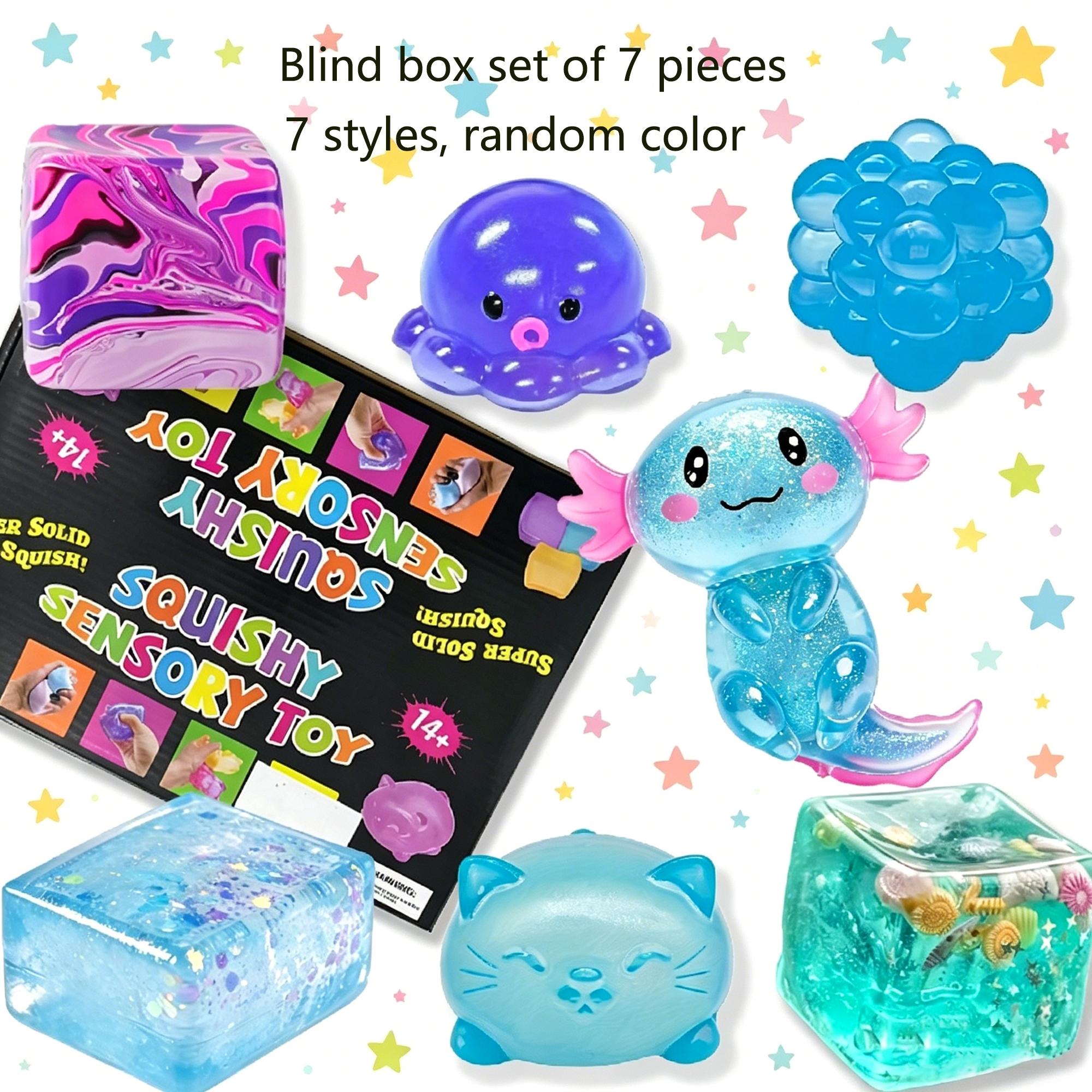 7 Piece Blind Box Malt Sugar Stress Relief Fidget Toys, Creative Slow Rebound Soft Squishy, 7 Styles, Party Gift Set, Squishy Sensory Fidgets