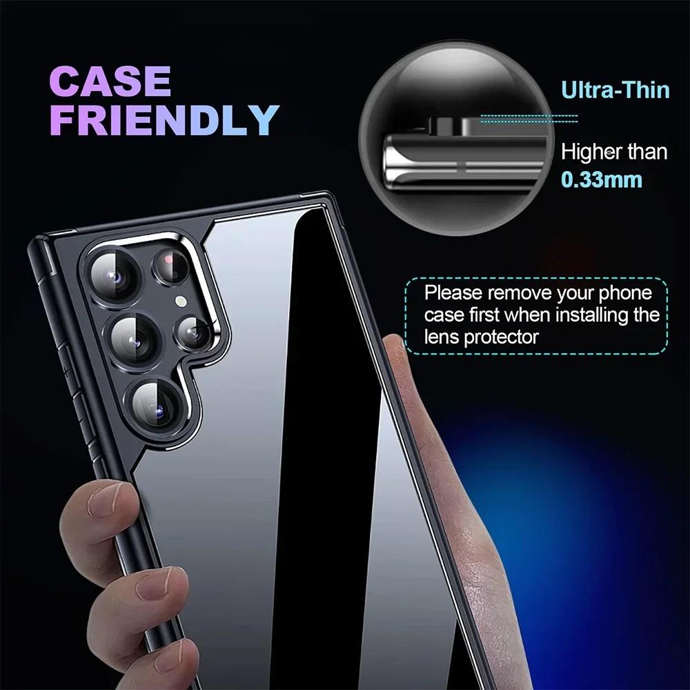 Camera Metal Lens Ring Glass Case For Samsung Galaxy S26 Ultra S25U S24 S23 Plus S22 Camera Lens Screen Protector Lens Cover