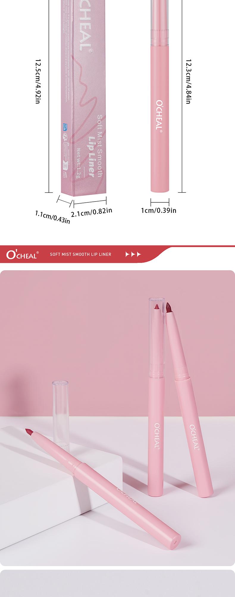 Sketch Lip Liner Pen, Define Full Lips, Natural Color, Matte Lipstick, Long-Lasting, Perfect for Daily Use, Enhance Your Smile