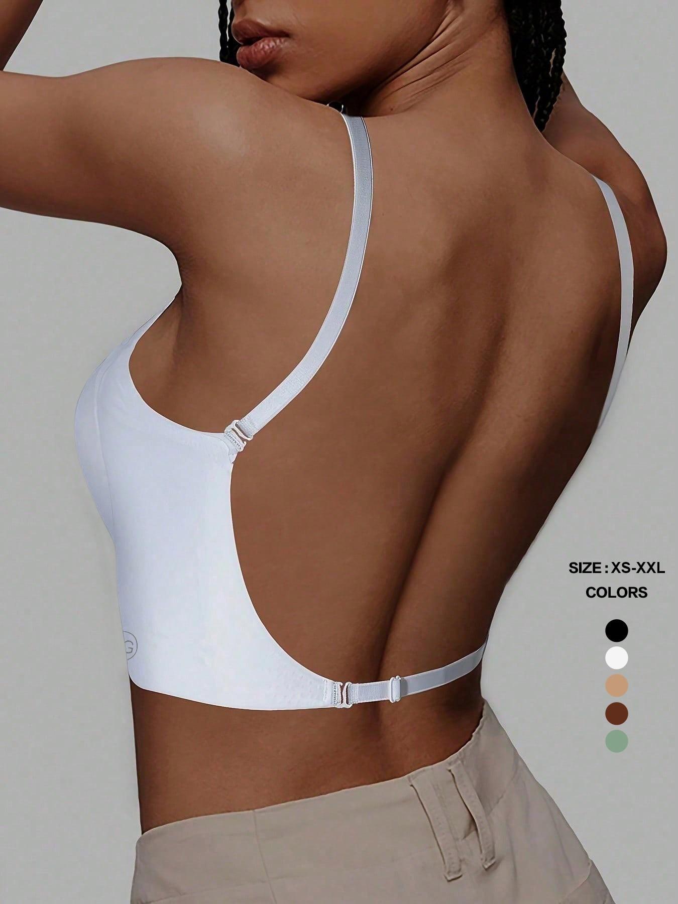 Women's Seamless Backless Bra, Multi-Strap Convertible Strap Wireless Push-Up Bra, Elegant, Chic, Suitable for Wedding Dresses and Party Gowns
