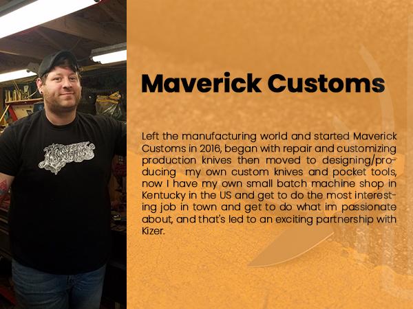 Kizer EDC Harpoon Mini 3V PEI 1040S5 - Redesigned PEI Handle with Ripple Texture Grip & Kydex Sheath for Everyday Carry