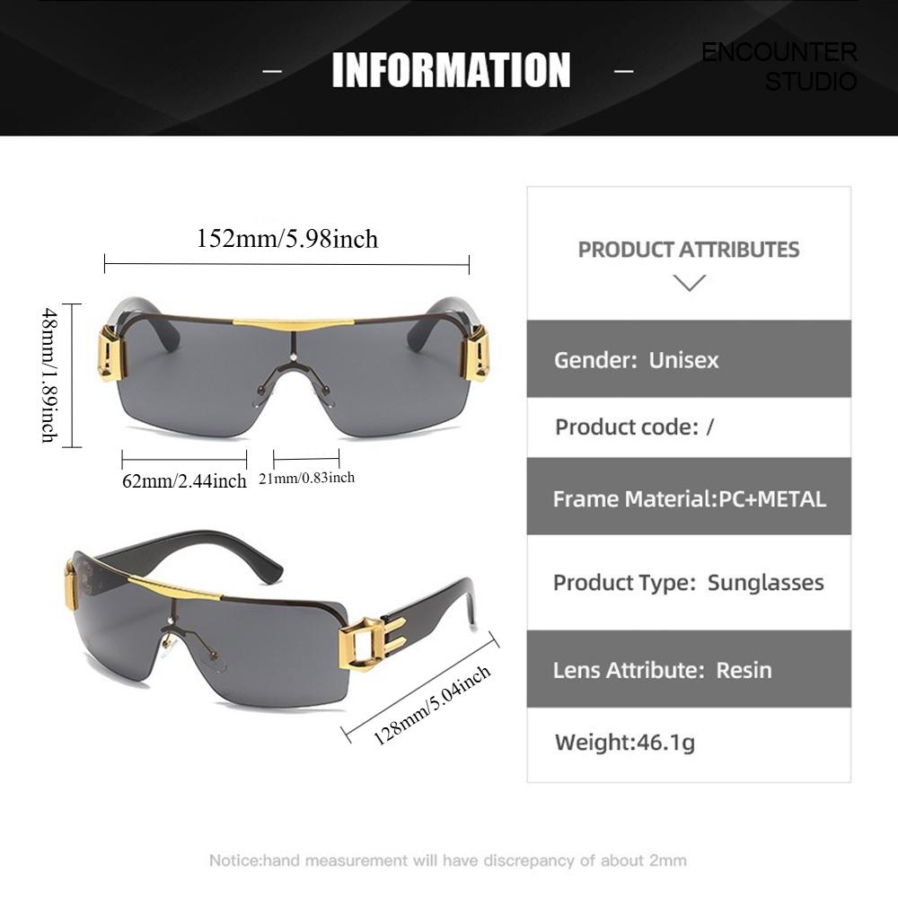 Trendy Y2K Punk Frameless Sport Sunglasses for Women Men UV400 Protection Rimless Shades for Rave Festival Cycling Running Outdoor Daily Wear