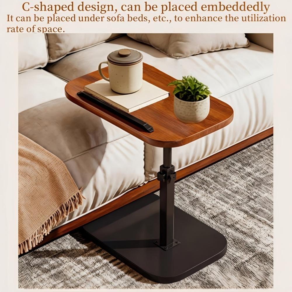 Height-adjustable desk featuring a 360° swivel tabletop, sturdy legs and a stable surface — this space-saving compact desk is ideal for home offices, gaming, living rooms and bedside use. It can support the weight of laptops, books and snacks,