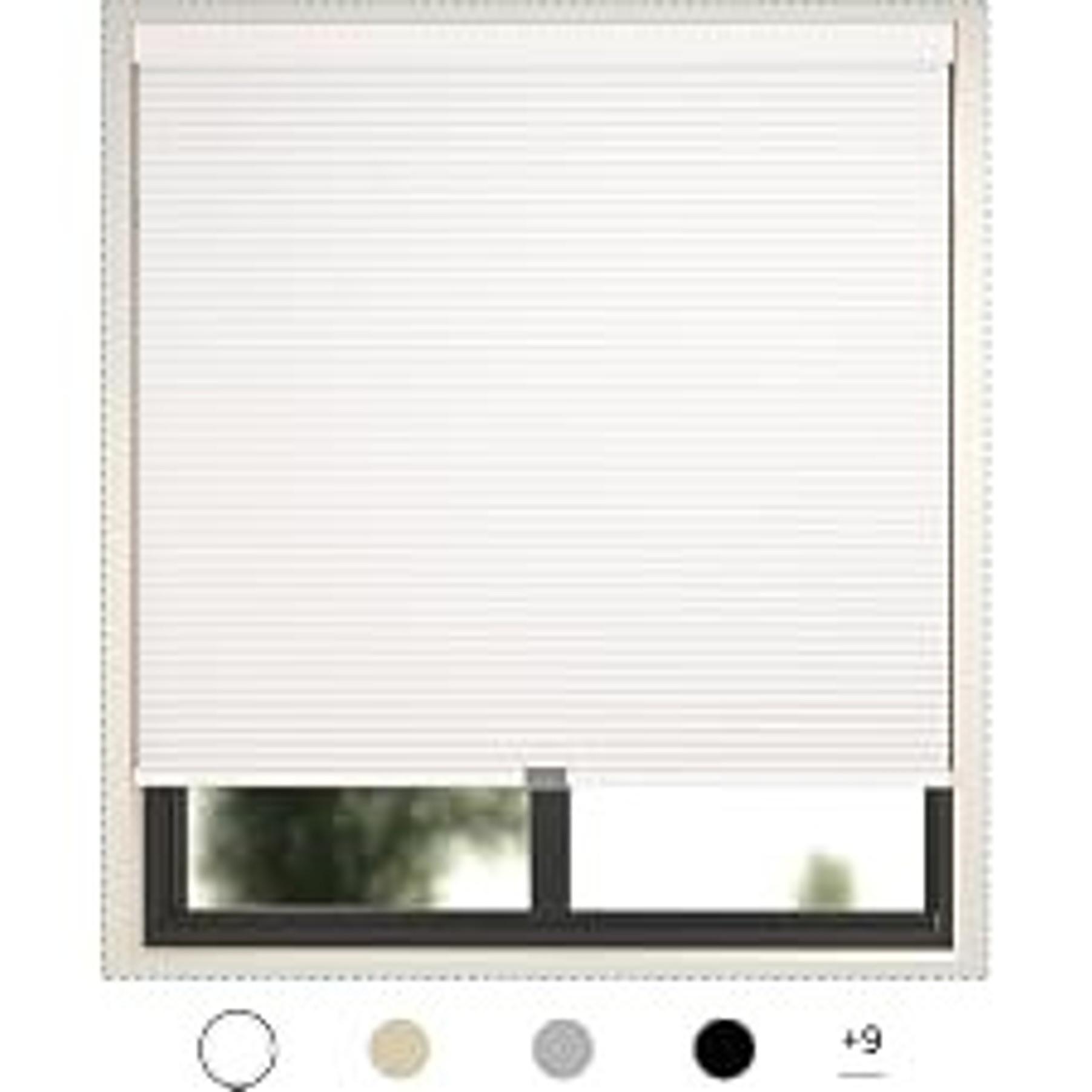 Custom Cordless Blackout Cellular Shades for Windows, Honeycomb Window Shades with Thermal Insulation, Child & Pet Safe Room Darkening Shade, Easy Install, Custom Size, White