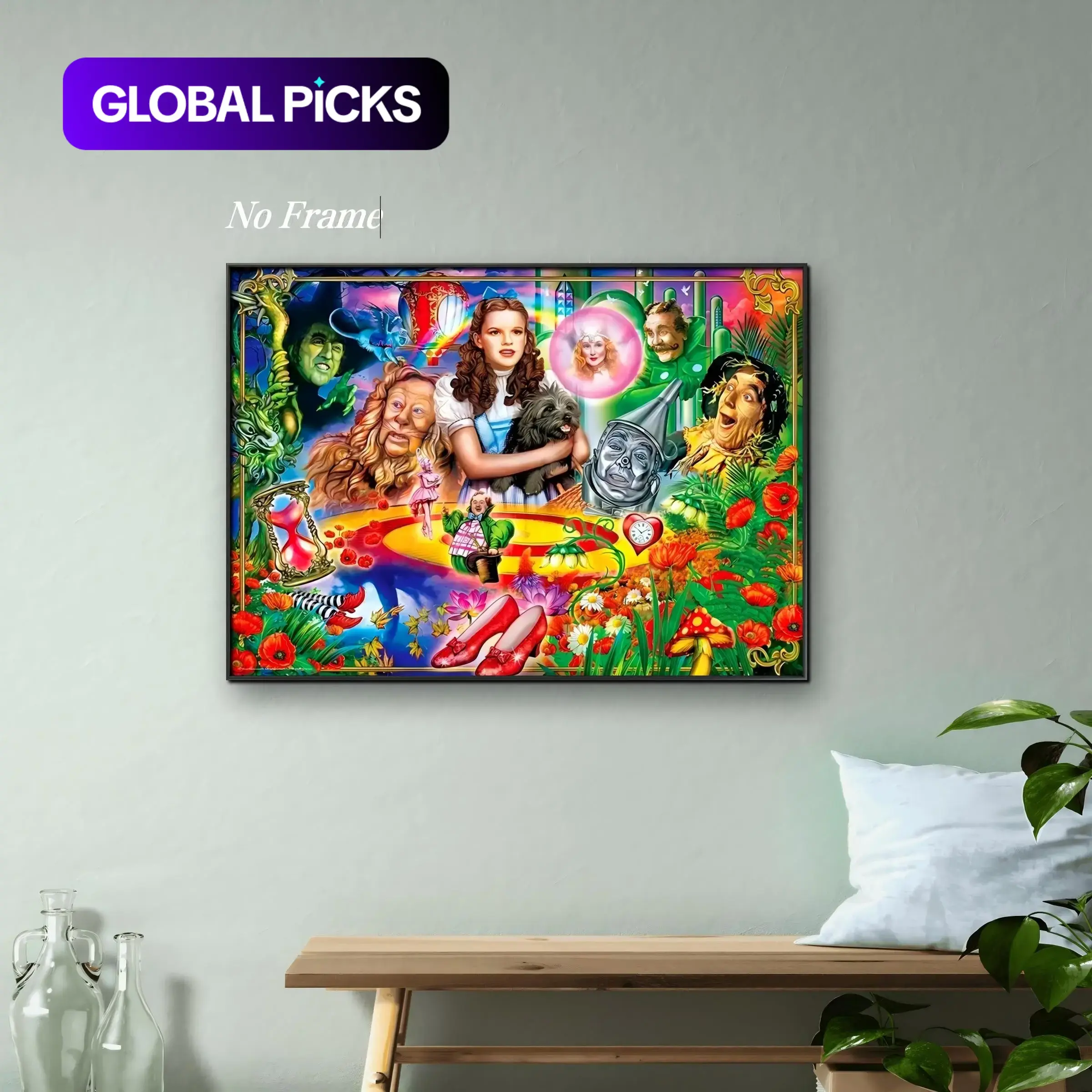 Wizard of Oz Themed 5D DIY Diamond Painting Kit, Crafts, DIY Diamond Art, Colorful Design, Frameless, Wall Decor for Living Room & Bedroom #GLOBAL PICKS
