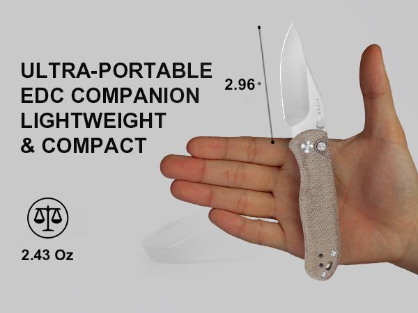 Kizer Drop Bear 2 Nitro-V Micarta V3619.2CC1 Lightweight Tools with Satin Finish and Deep Carry Reversible Pocket Clip