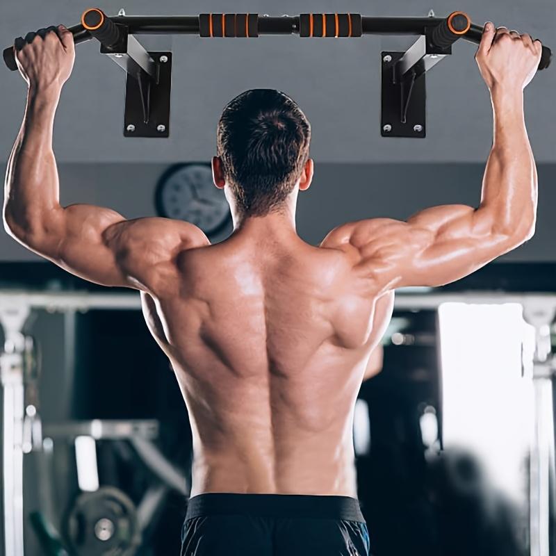 Pro-Grade Wall Pull-Up Bar | 1400LB Load Capacity, Integrated Home Gym System with Hanging Straps, Suitable for Weighted Training, Dips, Pull-Ups, Push-Ups & Core Exercise – Black, Commercial Strength Equipment