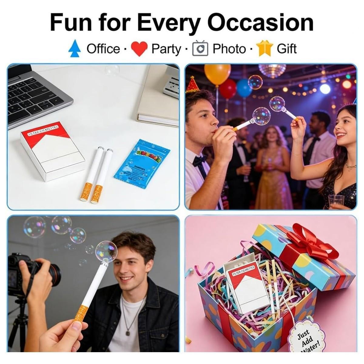 Funny Bubbles Blower with Empty Bottle, Bubbles Blower Relax Funny Mini Stress Relief Reliever & Recyclable, Novelty Style Relaxation Perfect for Parties, Gags, and Lighthearted Entertainment as Birthday or Party Gift Ideas