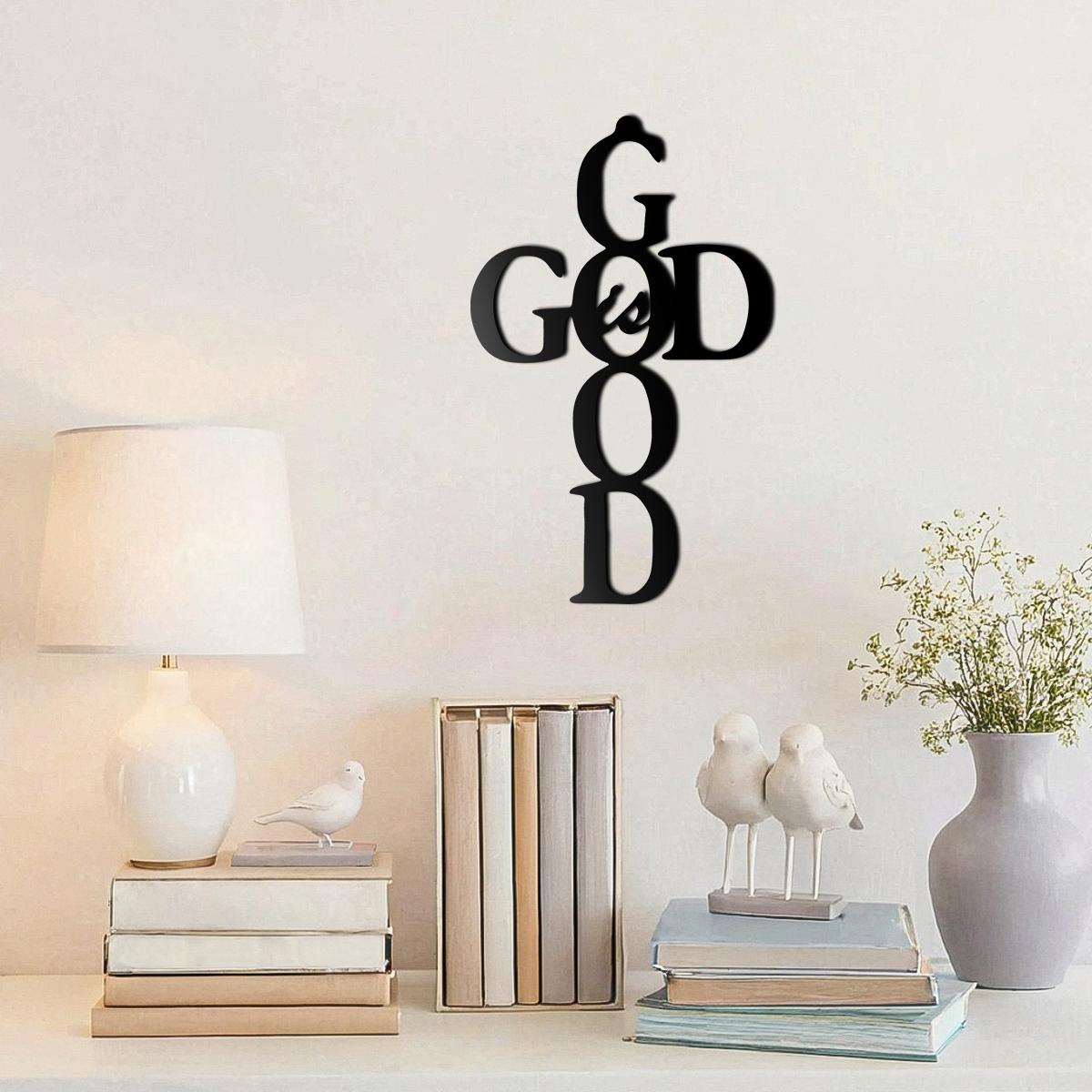 Jesus Cross Metal Wall Art 28.58x40cm Christian Religious Decor Easter Gift Laser Cut Hand Engraved Durable Home Office Church Restaurant Symbolism Hanging - Decorative