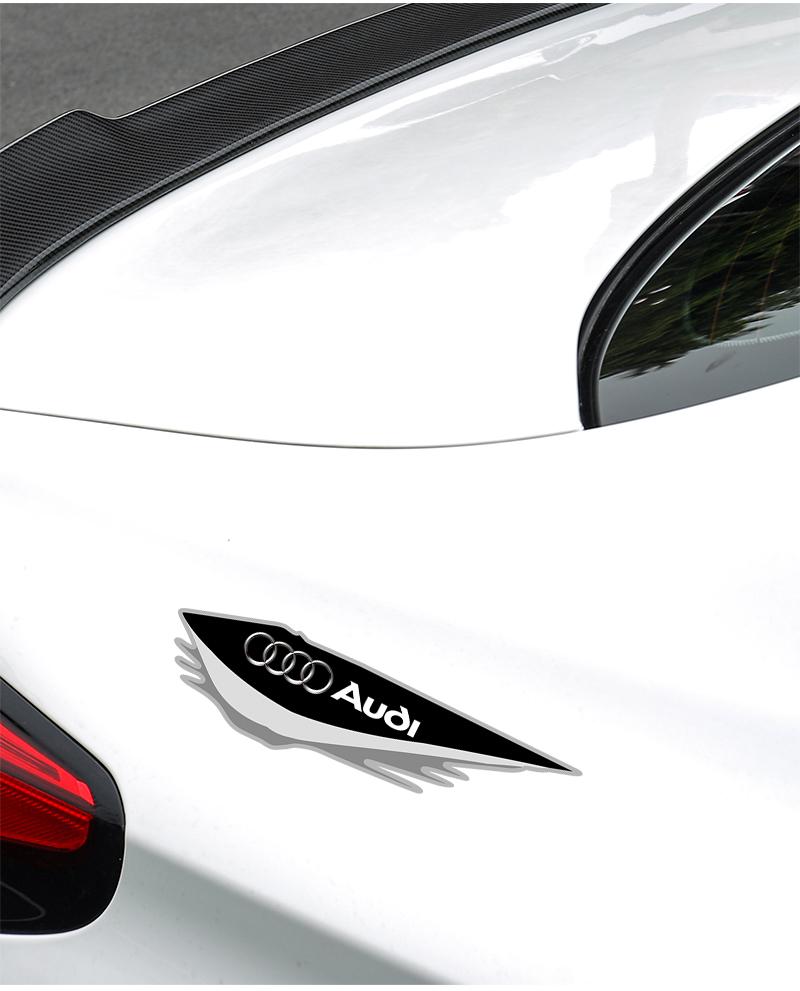 Car Body Decal Stickers Styling Emblem Accessories For Audi Q7 A8L A5 A6 A7 Q8 A4 SQ7 S4 S8 S6 S7 S5 S3 SQ5 e-tron Q5 Q3 Q6 SQ6 SQ8 Q4 SQ2 A3 TTS Q2 A8 S1 A1 Quattro
