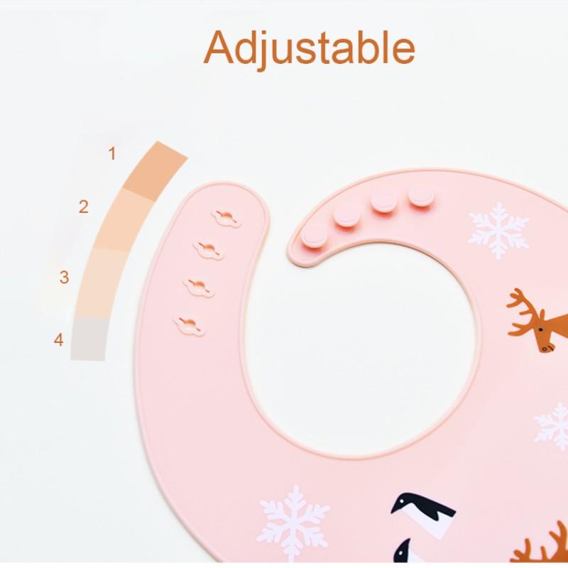 Children Silicone Bib Waterproof Anti-Stain Easy Clean Suitable for Boys Girls, Baby Feeding Apron, 1 Piece Pack