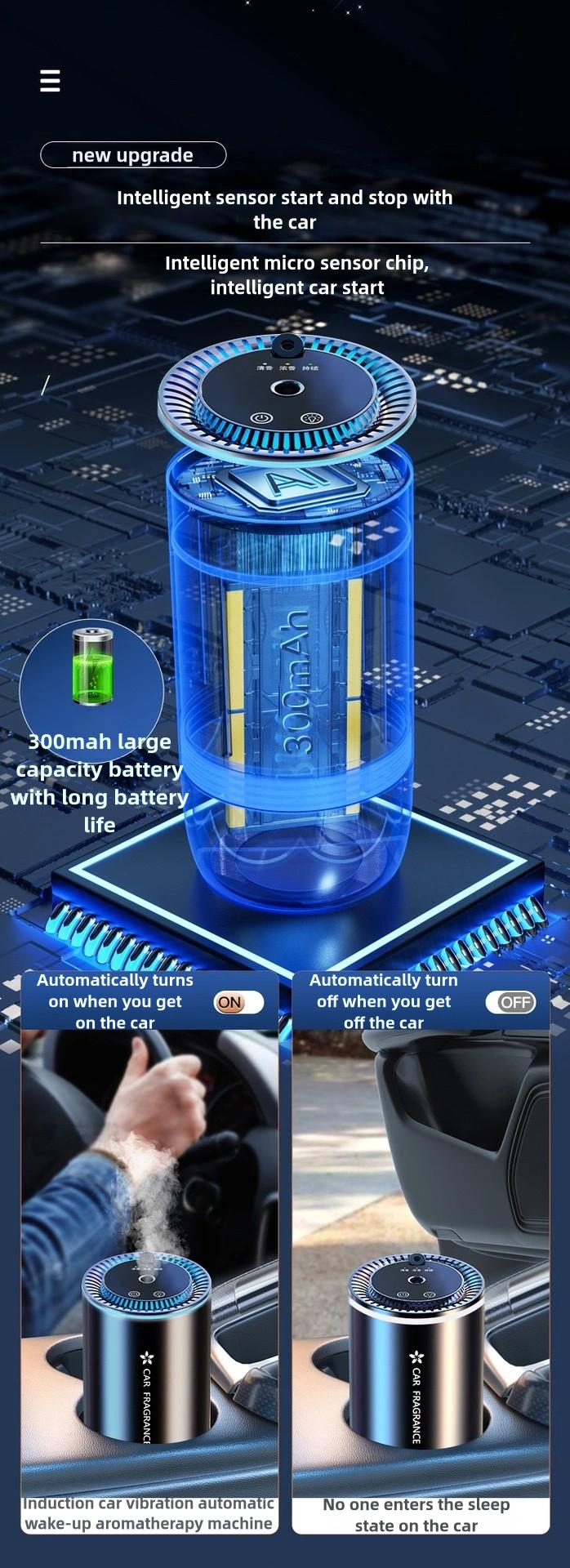 Car interior aromatherapy machine - Home Aromatherapy Oil Diffuser-fragrance aroma diffuser - air freshening and purification - breathing atmosphere light effect - starry sky light effect - with multiple modes to switch Adjustable Car fathersdaygift