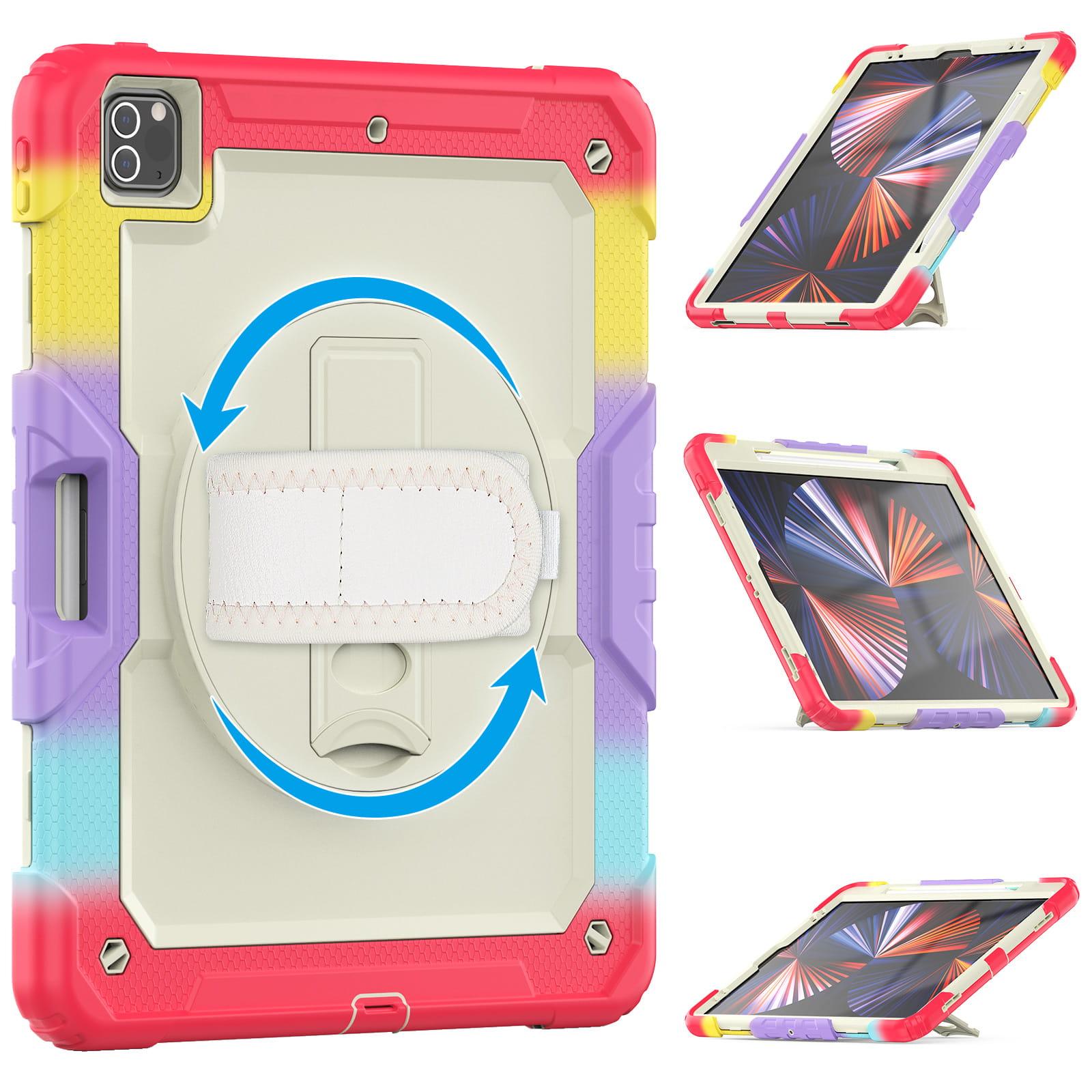 Shockproof Tablet Case with Adjustable Shoulder Strap & 360° Rotating Handle, Anti-drop Protective Sleeve for iPad Pro 12.9