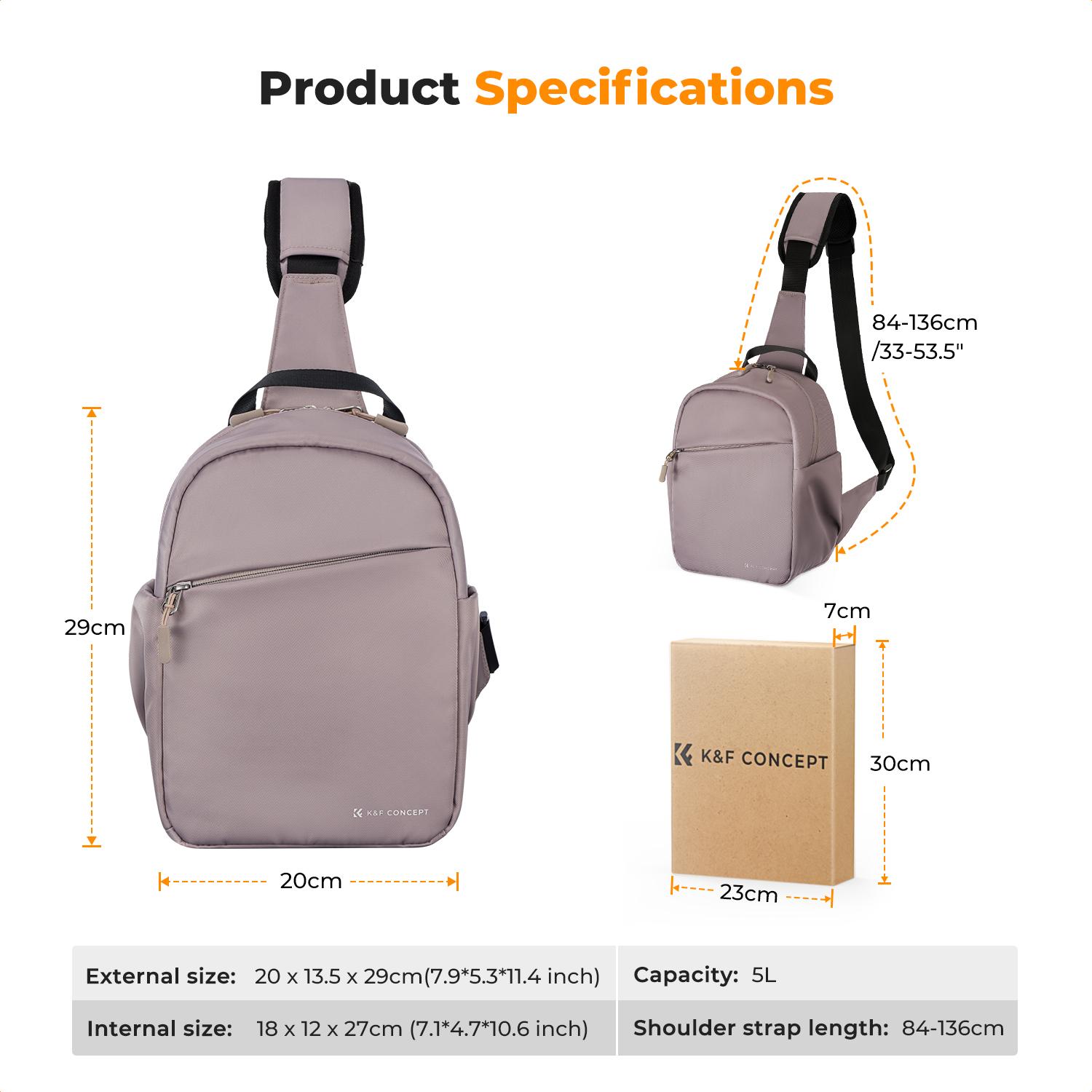 K&F CONCEPT Small Camera Bag for Photographer, Camera Sling Crossbody bag for DSLR/SLR/Mirrorless Camera, Compact Camera Case for Men and Women