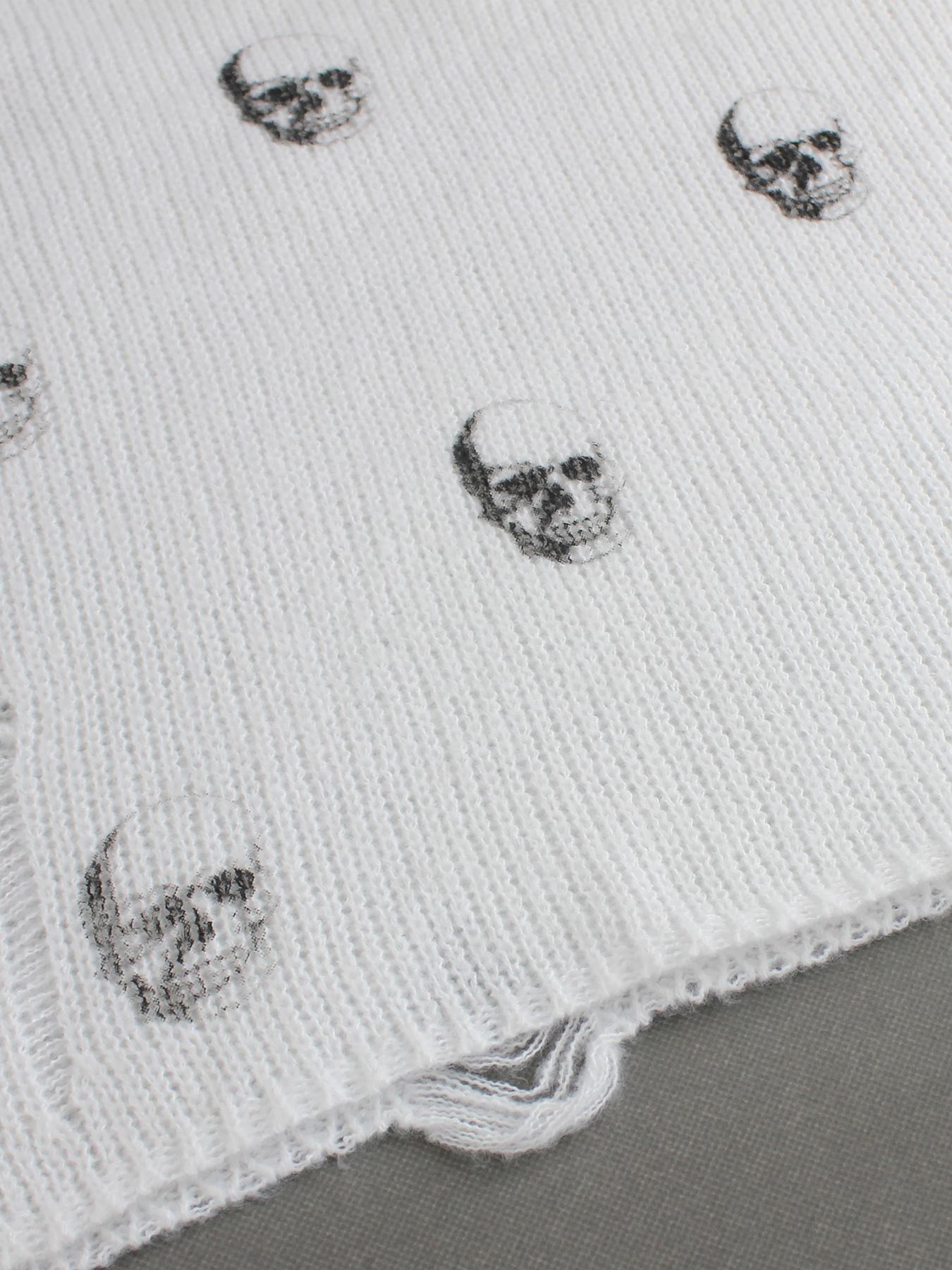 Women's Skull Print Round Neck Sweater, Casual Long Sleeve Crew Neck Jumper for Spring & Fall, Fashion Women's Knitwear for Daily Wear