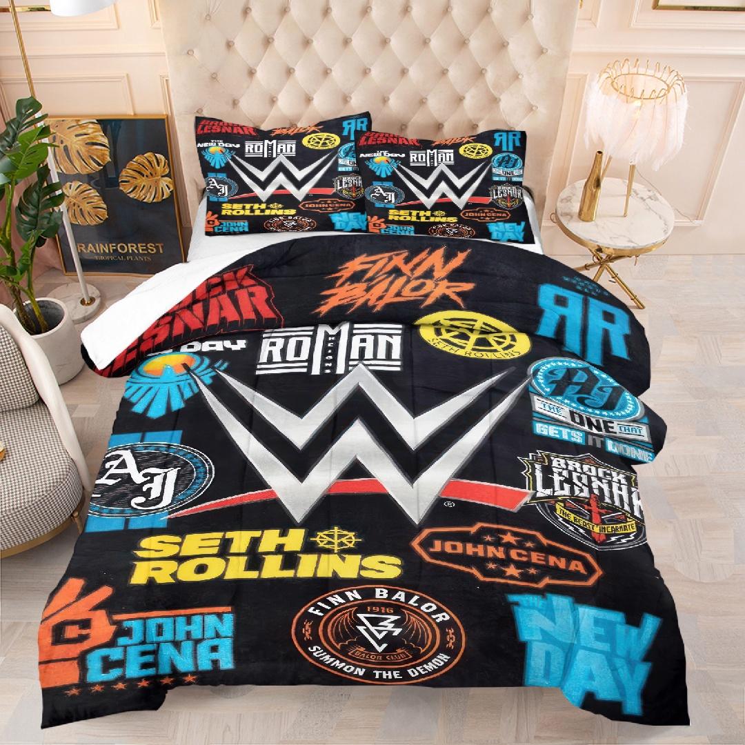 Superstar children's pattern quilt, includes 1 quilt and 1 or 2 coreless pillowcases, suitable for home or dormitory decoration use, perfect moving gift