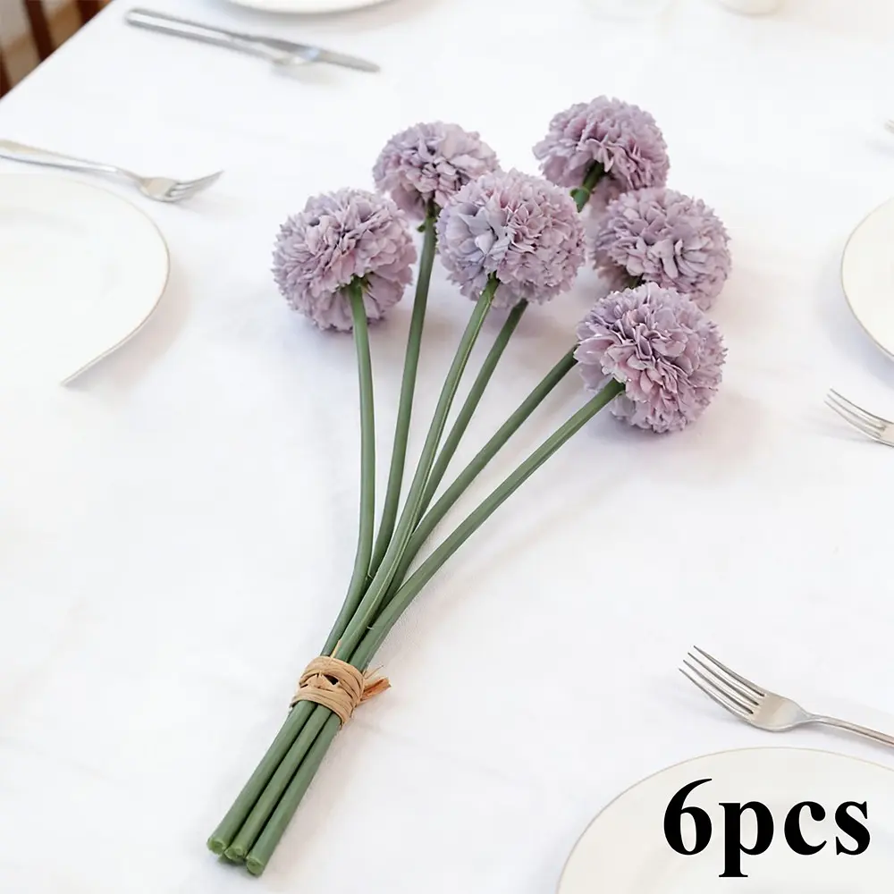 6pcs Outdoor Artificial Hydrangea Chrysanthemum Bouquet, UV Resistant, Wedding, Party, Home Decor, Festival Gifts