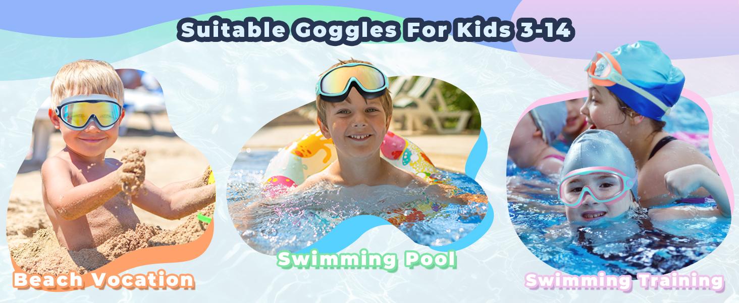 Kids Swim Goggles - Summer Fun