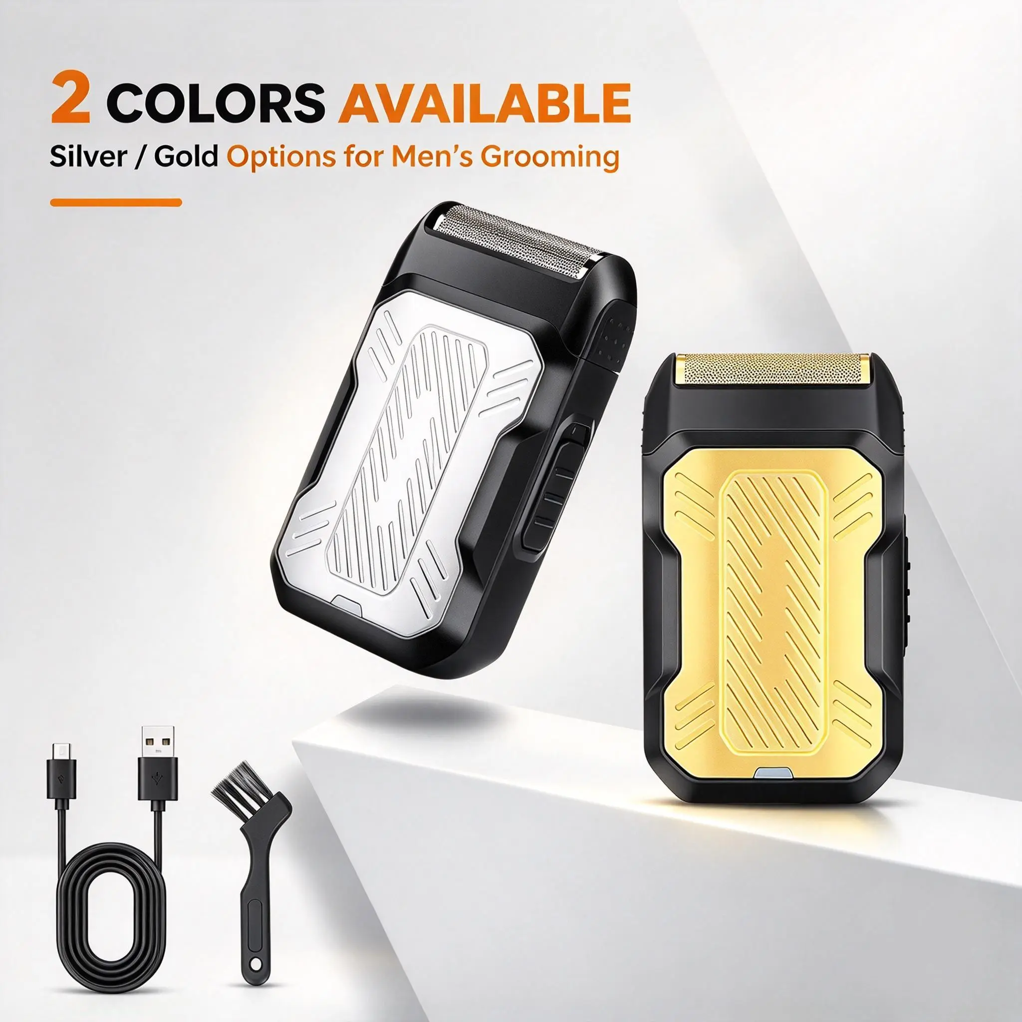 Reciprocating Rechargeable Electric Foil Shaver for Men, Portable Grooming Razor with Pop-Up Sideburn Trimmer, USB Charging, Travel & Home Daily Use - Great Holiday Gift