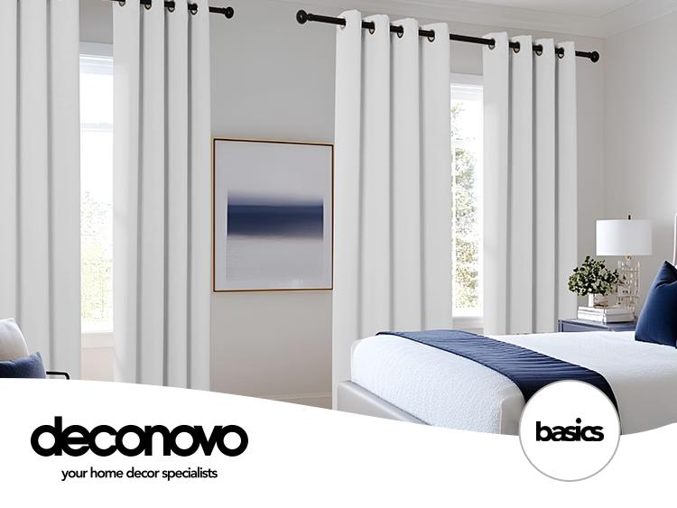 100% Blackout Curtains (2 Panels) - Thermal Insulated, Soundproof & Cold-Proof Grommet & Back Tab Drapes for Living Room & Bedroom by Deconovo
