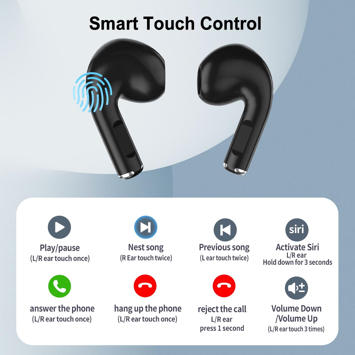Wireless Earphones Low Latency Gaming Headset High Fidelity Long Battery Life Touch Control 180mah Perfect Gift Creative Design