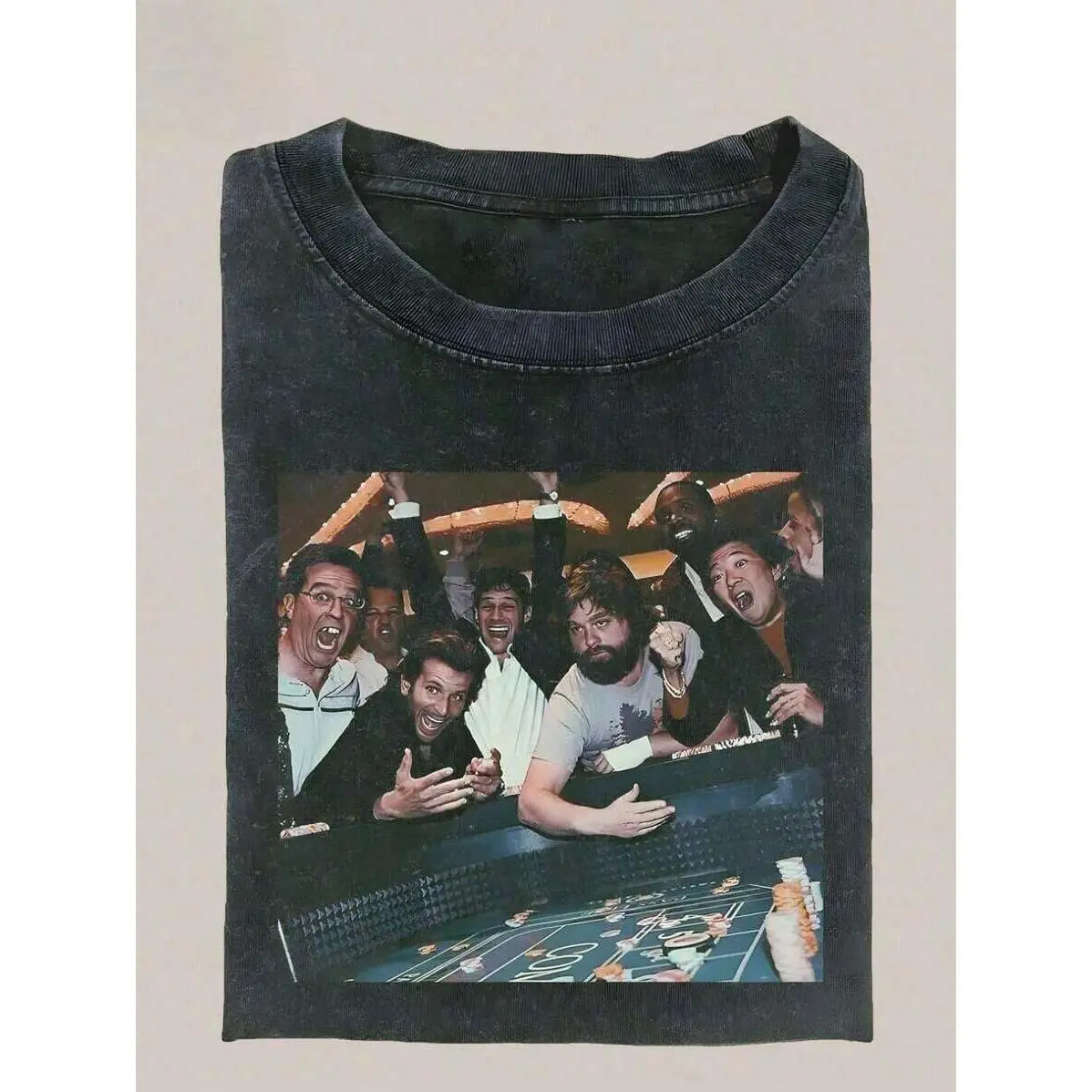 Vintage The Hangover Playing Poker 100 Cotton Crewneck T-Shirt - Funny Movie Print Mens Streetwear Top, Machine Washable Soft Fabric Gift For Boyfriend, Graphic Tee