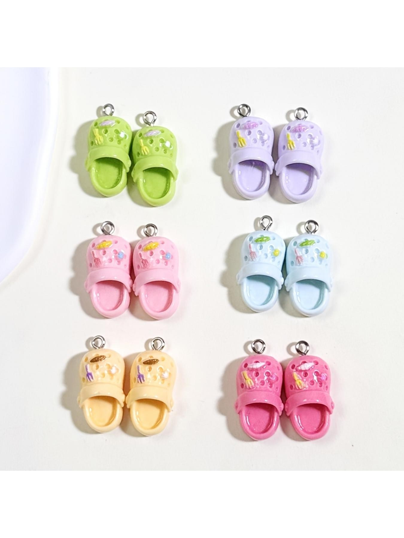 10Pcs Mixed Color Resin Matching Beads DIY Pendant Handmade Fashionable Jewelry Accessories Creative Gift for Earrings Necklace Charms Diy Craft Embellishments Resin Craft Supplies Beaded Set Diy Beading Diy Jewelry Making