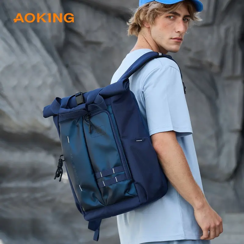 Aowang large-capacity casual backpack men's outdoor travel waterproof computer backpack lightweight sports schoolbag student bag Laptop backpacks