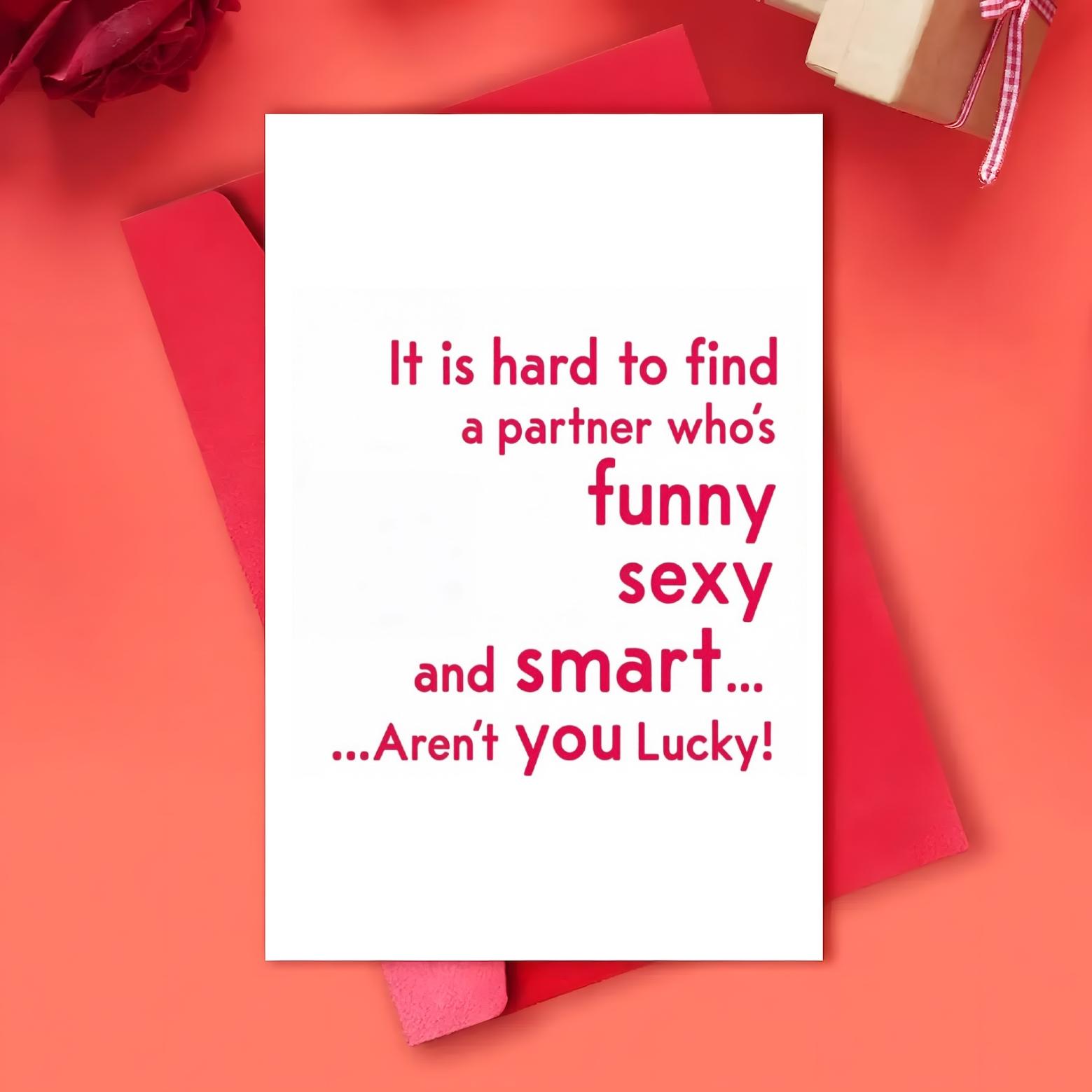Huxters Anniversary Cards, Fun Valentine's and Birthday Cards, Clever and Sexy, 14.8 Cm, Perfect for Him and Her, 1/3/7pcs Set