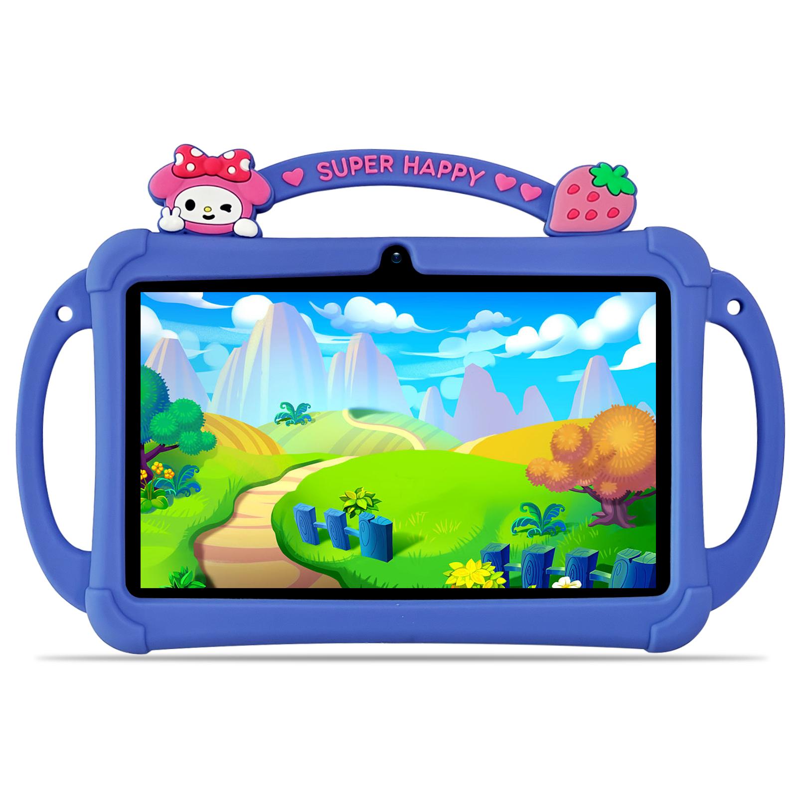[TikTokShopSpringGlowUp] PRITOM Kids Tablet 7 inch Android 13 IPS HD Screen with Protective Case Parental Control Dual Cameras Pre Installed Educational Apps Ideal for Boys Girls Pink Blue Kids Gift