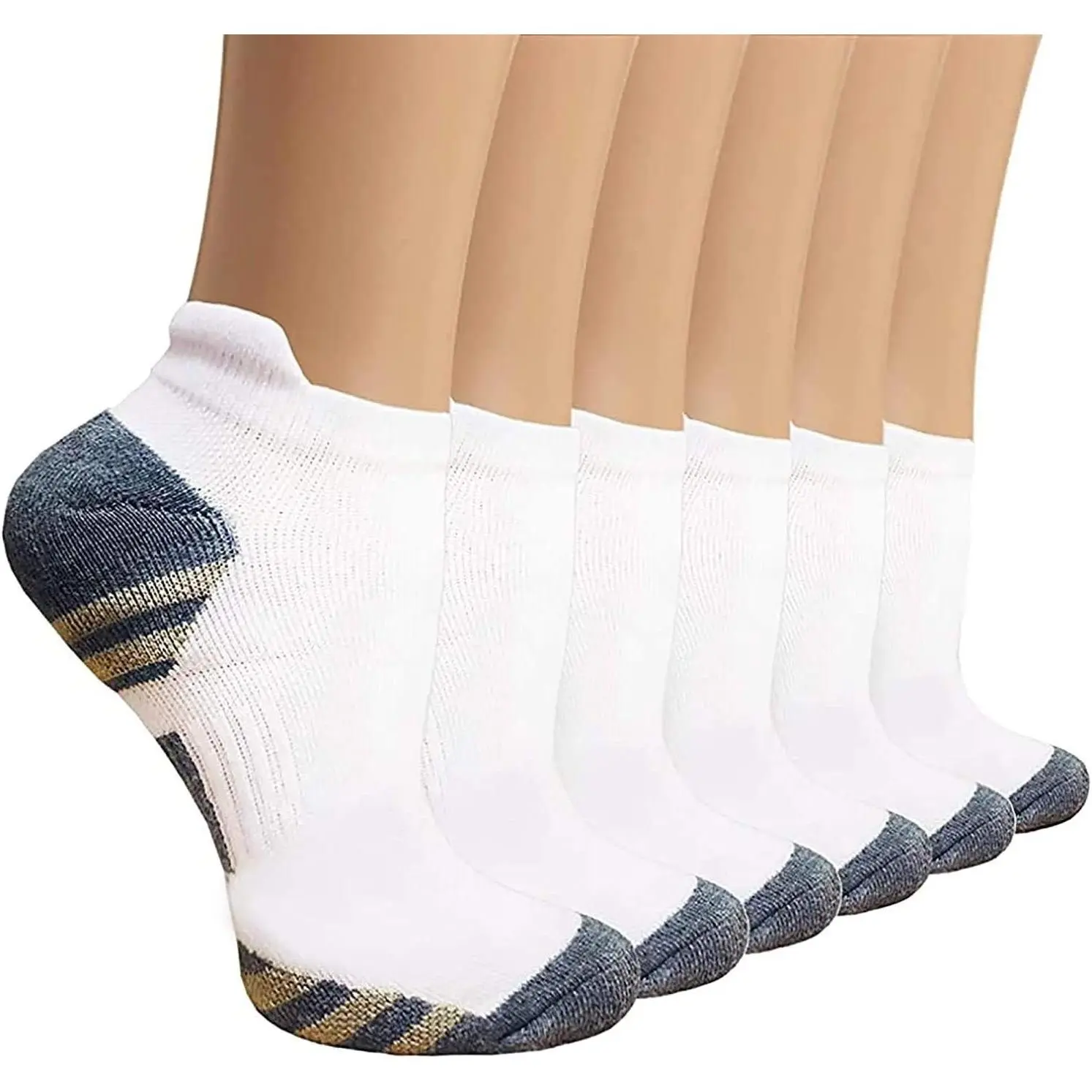 Copper Compression Socks for Women and Men 6 Pairs - Circulation Arch Support Plantar Fasciitis Running Ankle SocksGift
