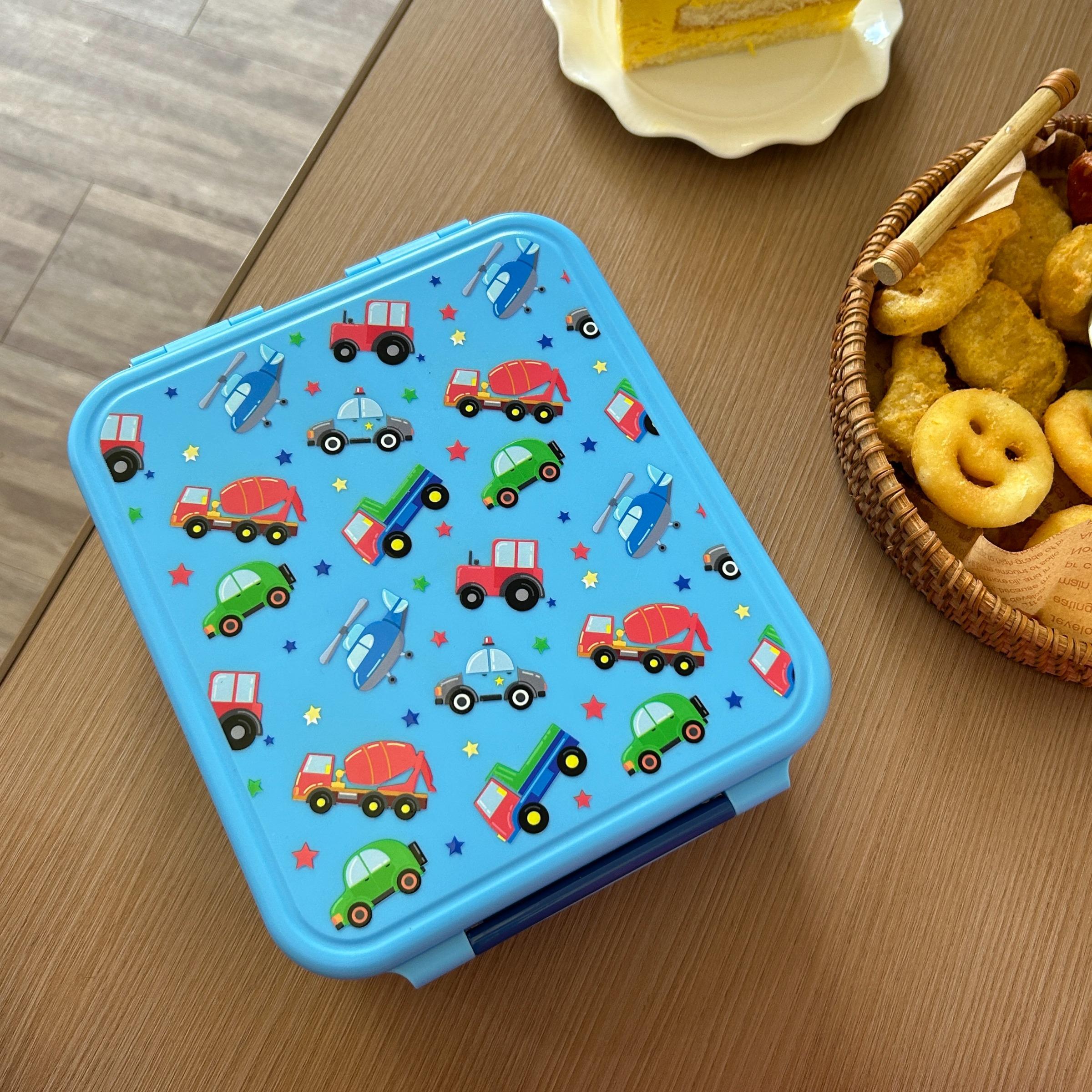 Lunch Box! Bento Lunch Box Set for Kids🍲4 Compartments to Keep Food Separate + Soup Thermos Space-Saver Lunch Kit! The Thermal Jar Tucks Neatly into the Compartment. No Extra Bulk! 📦 Choose 🎀 Mermaid,  Rainbow 🌈🦈Shark Rocket🚀 Car🚗  or Solid Colors!