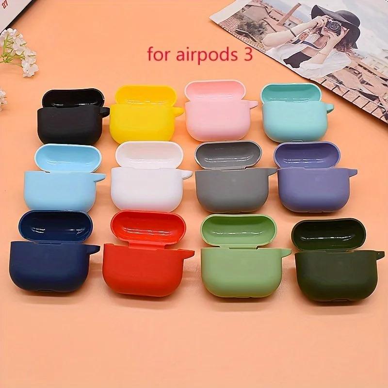 Simple Solid Color Soft Shell Protective Case Cover Suitable for AirPods Pro and (Second Generation)