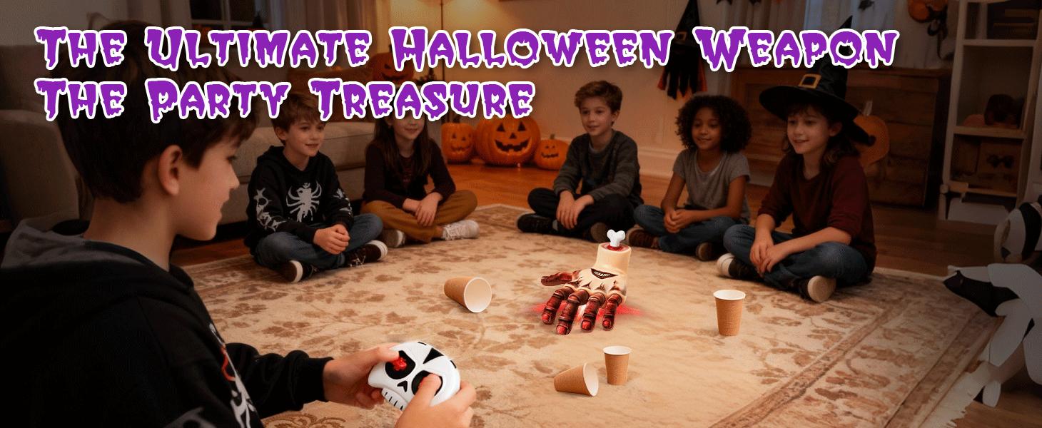 Electronic Horror Self-Walking Sound-Emitting Hand Halloween Prop - Remote Control Prank Tool, Gift-Ready Packaging, Scary Family Festive Home Decoration, Realistic Fake