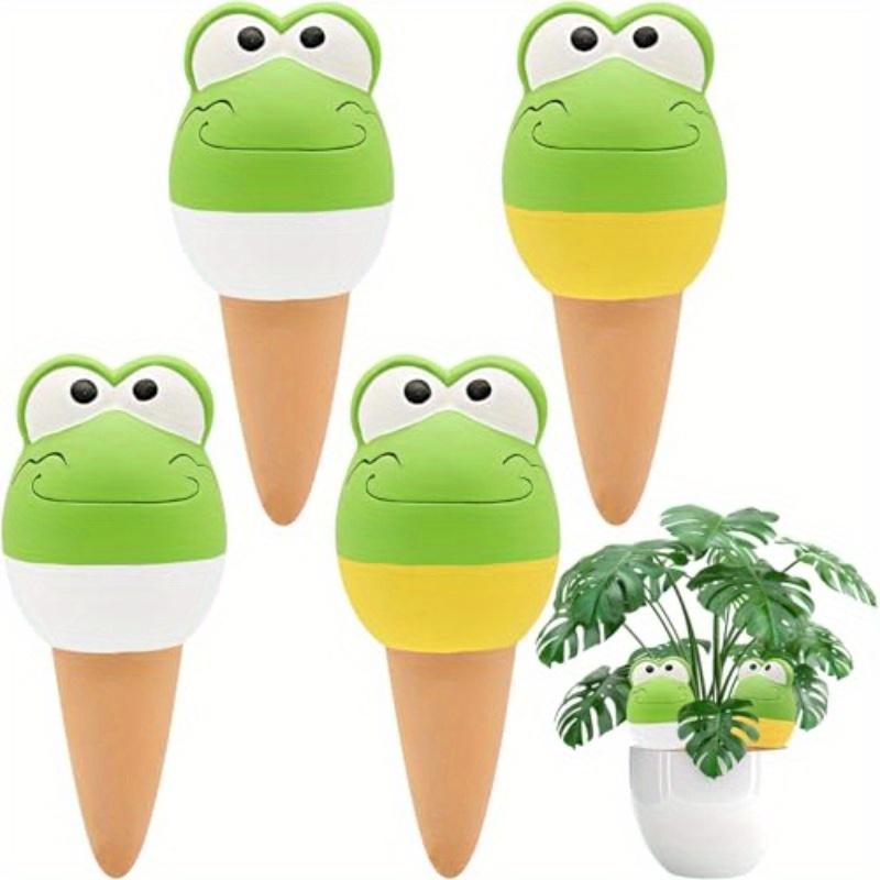 4-piece terracotta self-watering tip: automatic plant watering device, continuous water supply system with slow-release wet balls, garden irrigation tools, interesting gardening supplies, high-quality terracotta materials and humidity control.