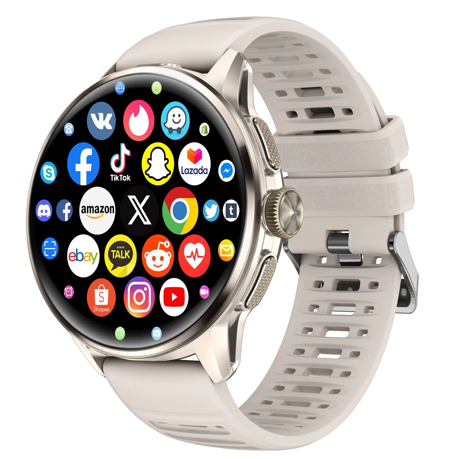Hot TikTok Toy Cross-border  H100 Smartwatch with 5G SIM Card, Full Network Compatibility, Rotating Camera, and Air Conditioner Remote Control