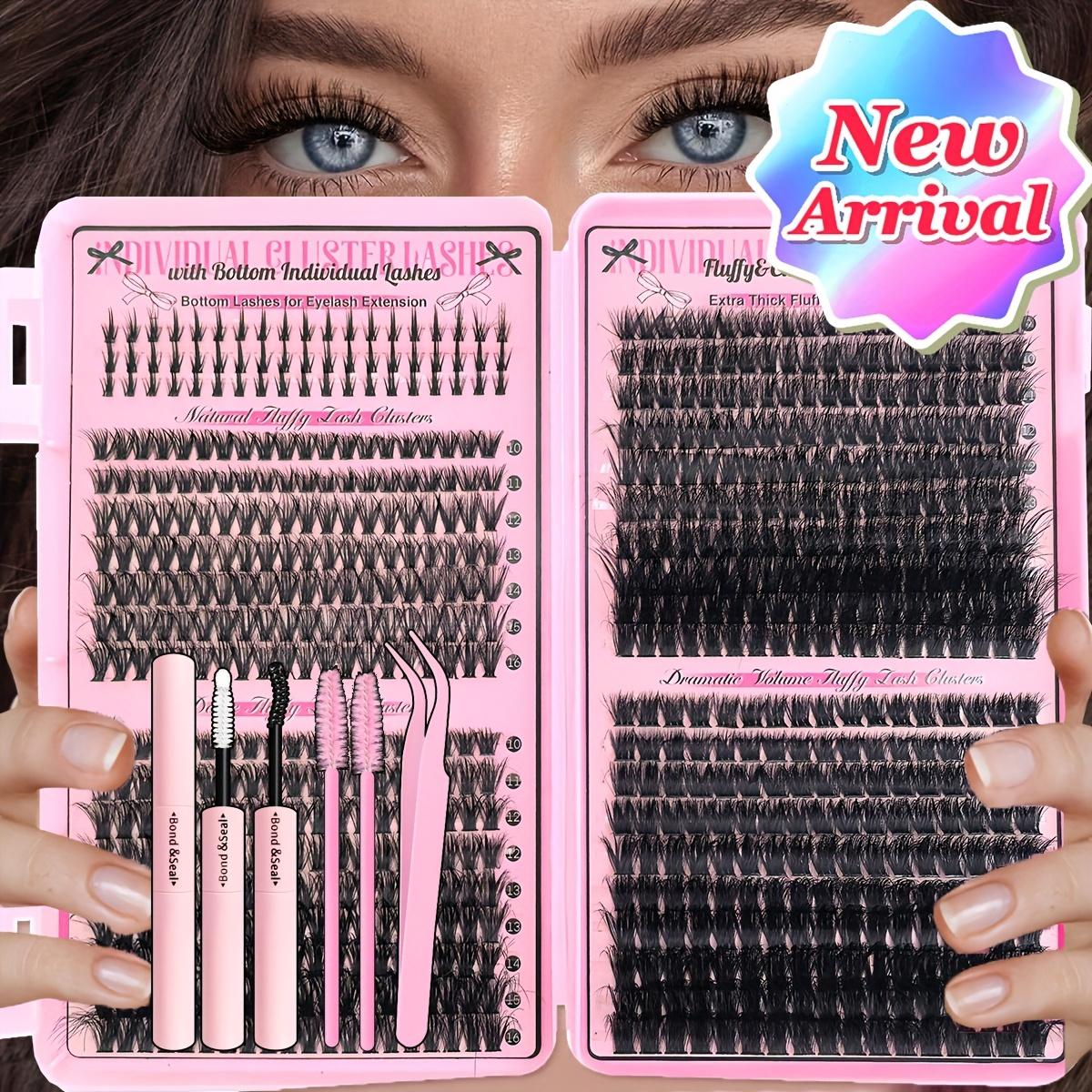 Lash Extension Fluffy Eyelash Extension Thick Lash Clusters Extensions Wispy Individual Lashes D Curl Lash Extension 40D 60D 80D 100D Mixed, 9-16mm.Extra Thick Fluffy Natural Style, Reusable Individual False Lashes Daily, Cosplay & Festivals